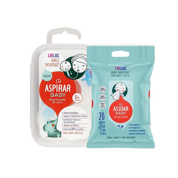 Kit Resfriado: 1 Aspirar Baby + 1 Lenço Assoar Baby