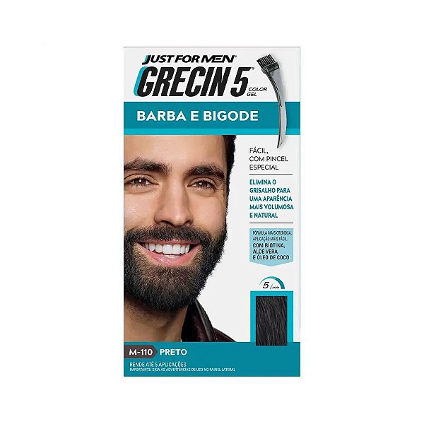 Tintura grecin 5 Barba e Bigode M-110 Preto