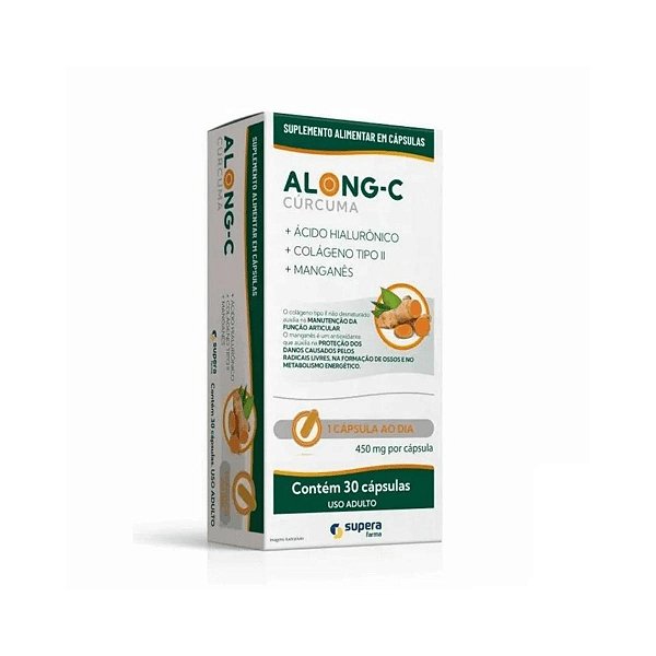 Suplemento Alimentar Along - C Cúrcuma 30 Comprimidos