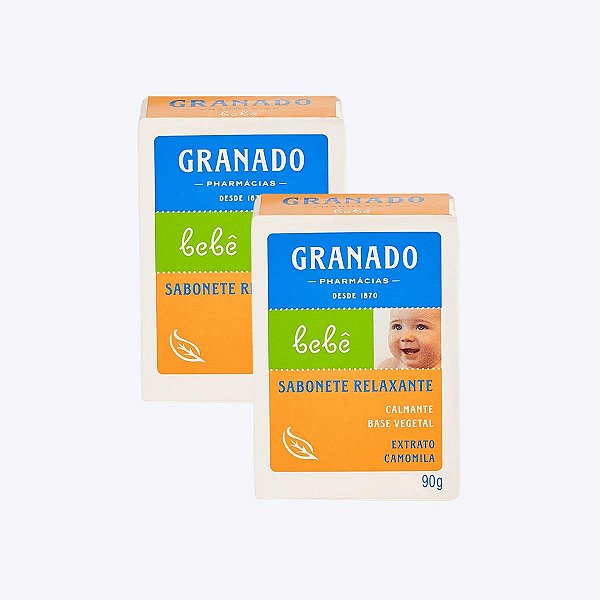 Kit 2 Sabonete Barra de Glicerina Granado Bebê Camomila 90g
