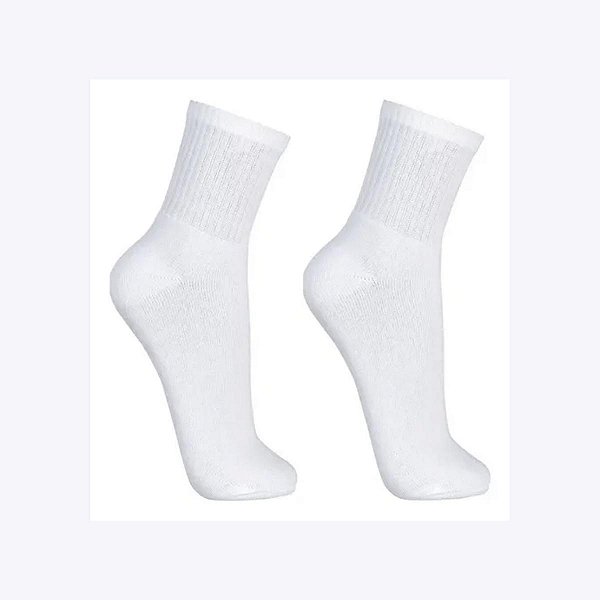 Kit 2 Pares Meia Lupo Kids Cano médio Esporte/Escola
