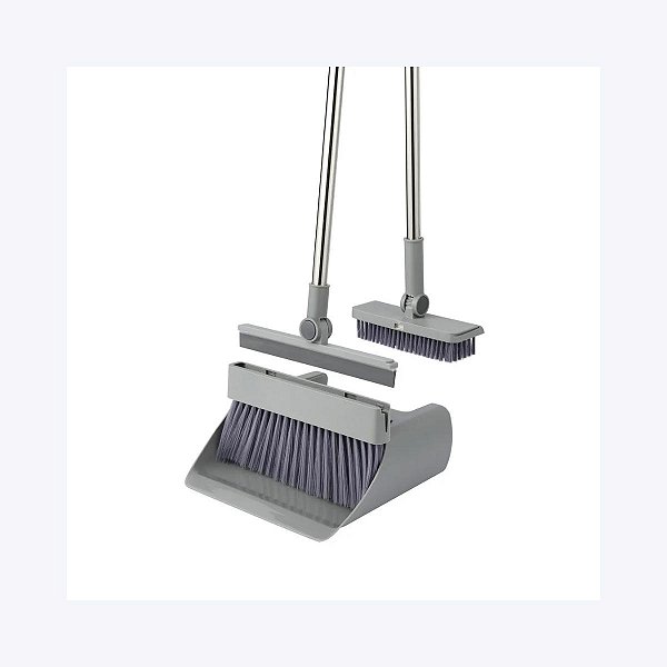 Vassoura 4 em 1 Multiclean PRO - Vassoura, Pá e Esfregão