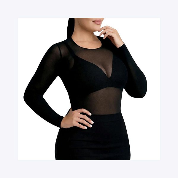 Camisete Manga Longa Feminina Segunda Pele Fio 40 Selene