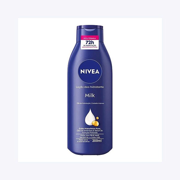 Loção Hidratante Corporal Nivea 200ml Milk Pele Extrasseca