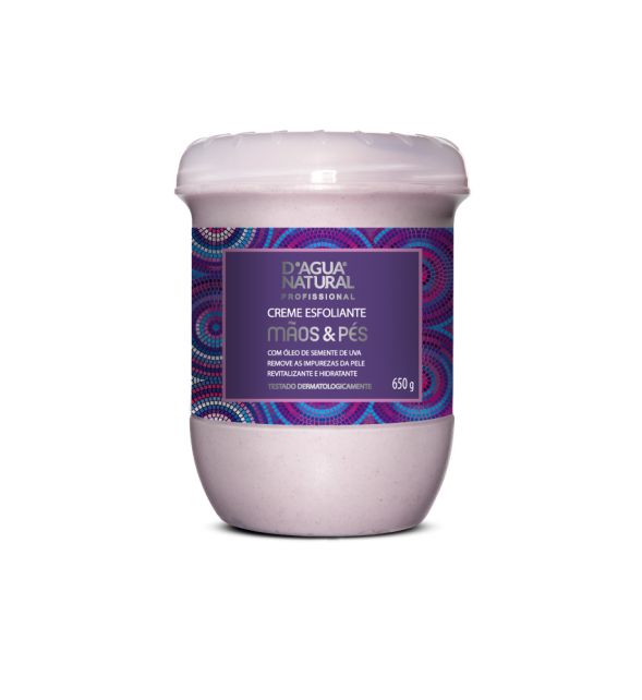 Creme Esfoliante Maos e Pés 650g D Agua Natural