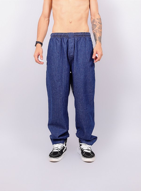 Calça Balão Jeans Chronic - Azul