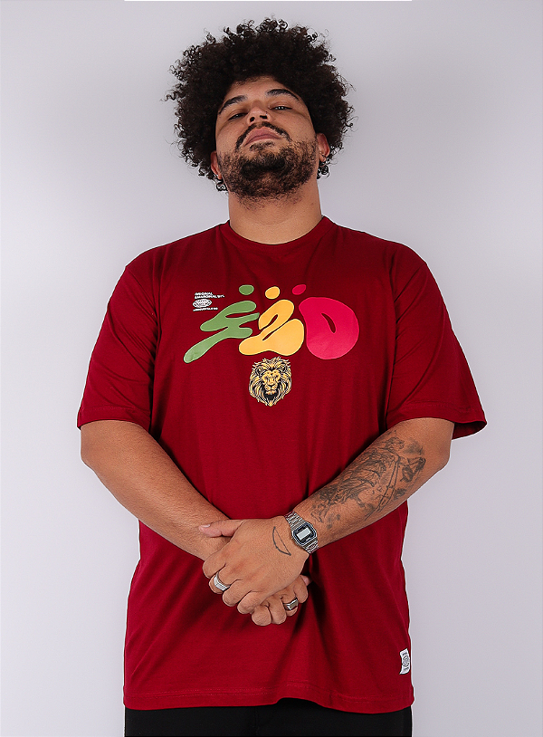 Camiseta Chronic Plus Size - 420 Leao - Vermelho