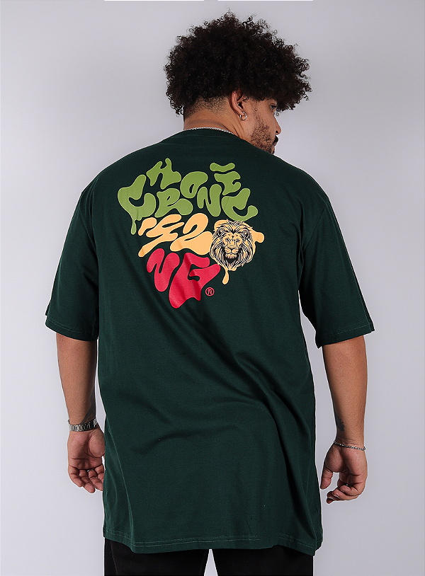 Camiseta Chronic Plus Size - Chronic Reggae Leao - Verde