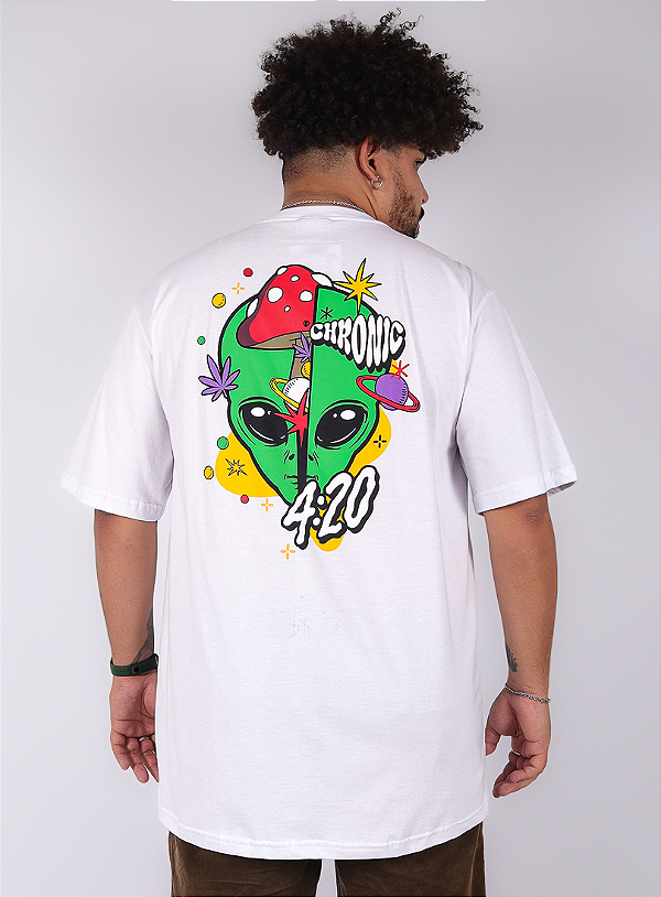 Camiseta Chronic Plus Size - 420 ET - Branco