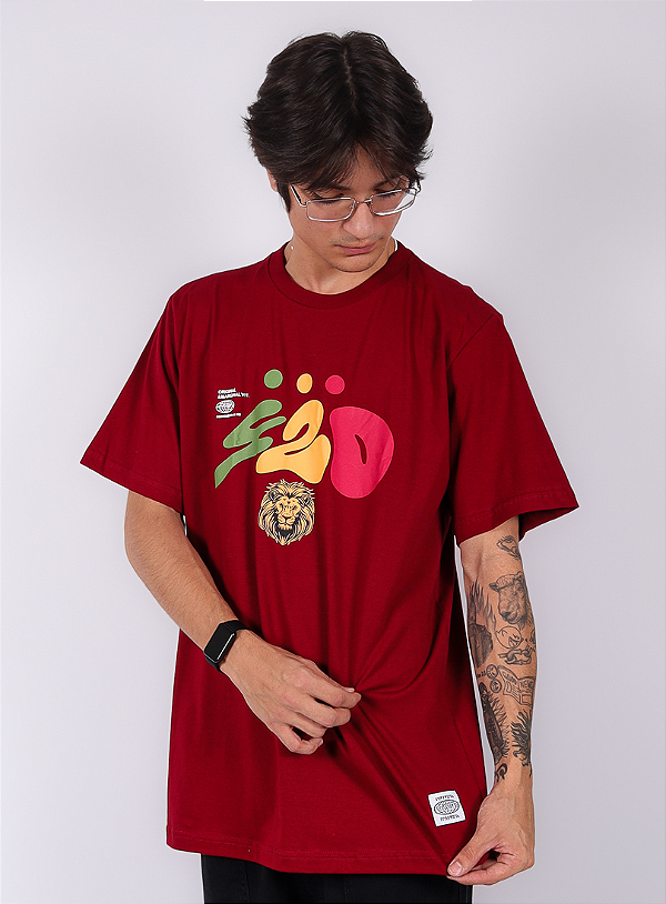 Camiseta Chronic - 420 Leao - Vermelho