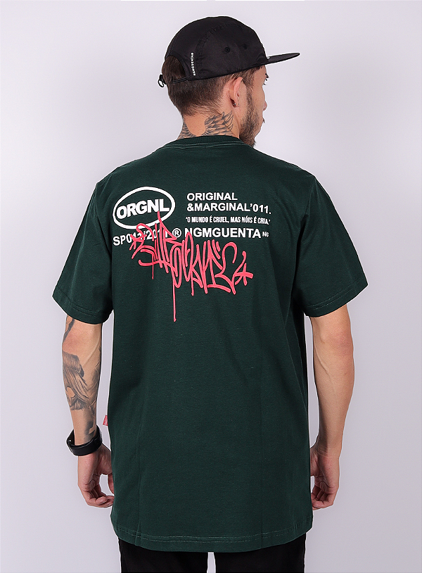 Camiseta Chronic - O Mundo é Cruel, Mas Nóis é Cria - Verde