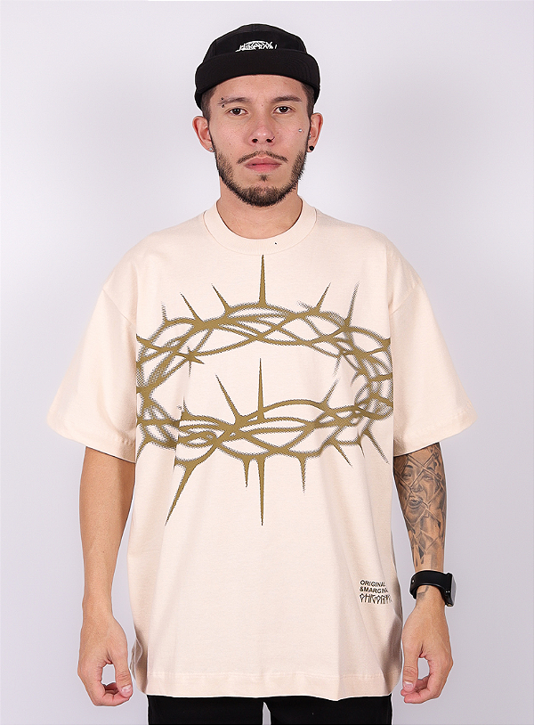 Camiseta Chronic Oversized - Deus Perdoa, Mas a Rua Cobra - Off White