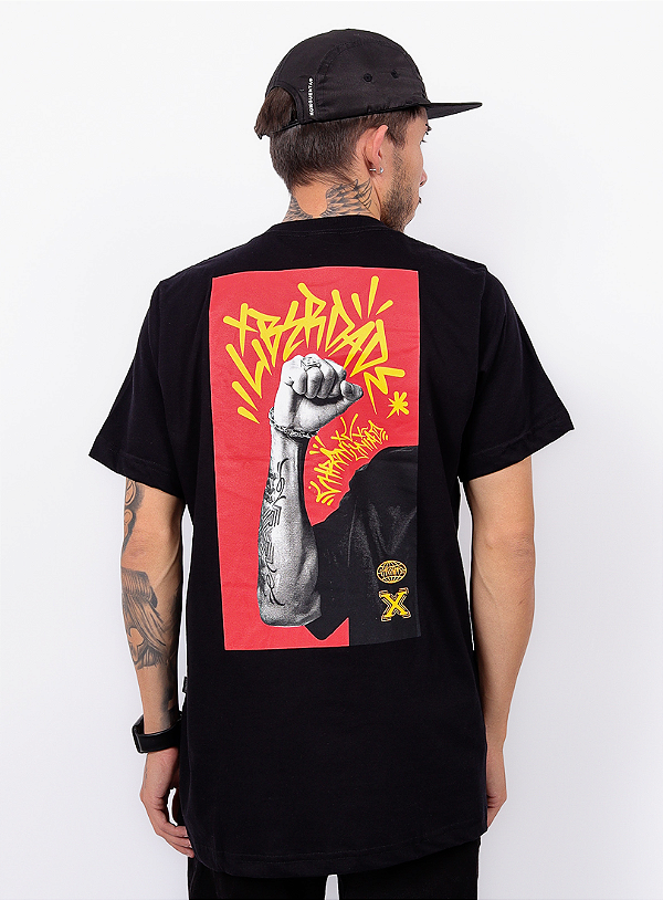 Camiseta Chronic Colab. Dexter - Liberdade - Preto