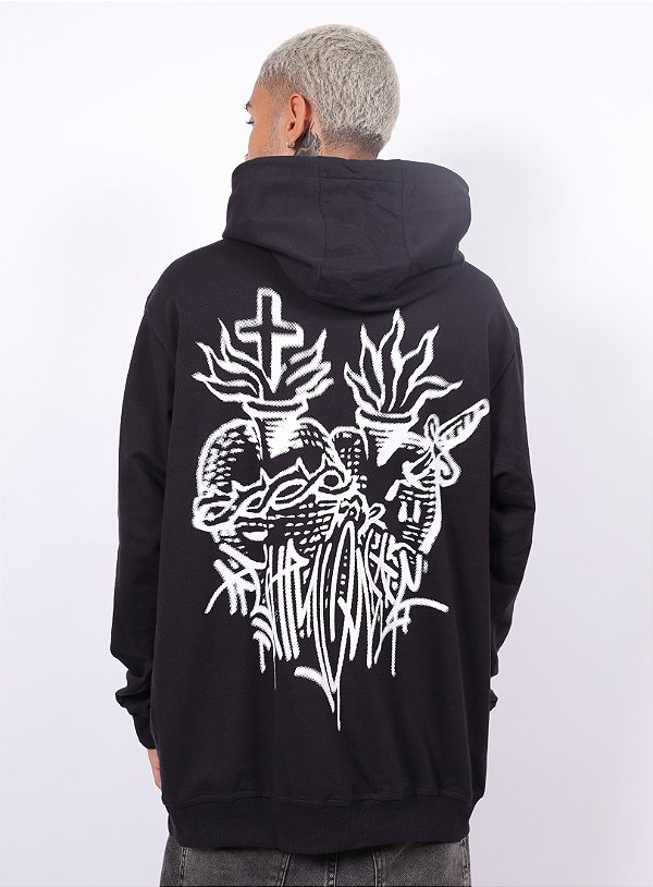 Blusa Moletom Chronic - Abençoado Por Deus Cria Por Natureza - Preto