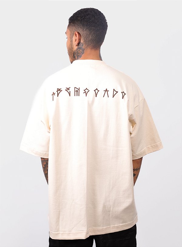 Camiseta Chronic Oversized - Abençoado - Bege