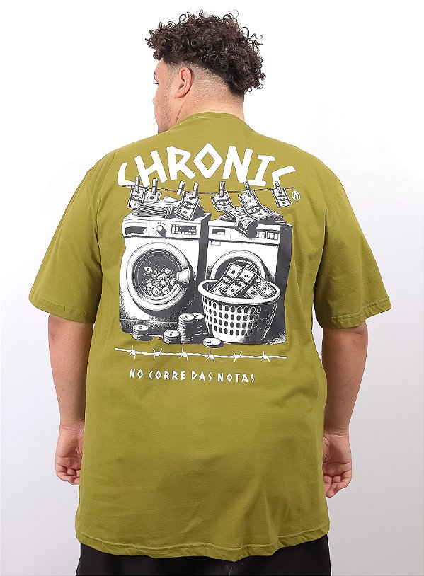 Camiseta Chronic Plus Size - No Corre das Notas - Verde