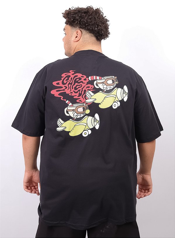 Camiseta Chronic Plus Size - Esquadrilha da Fumaça - Preto