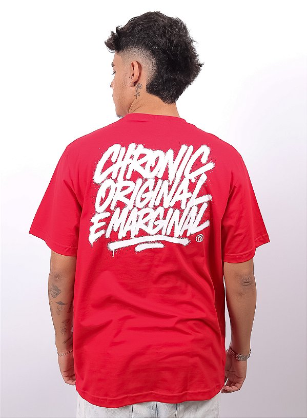 Camiseta Chronic - Original e Marginal - Vermelho