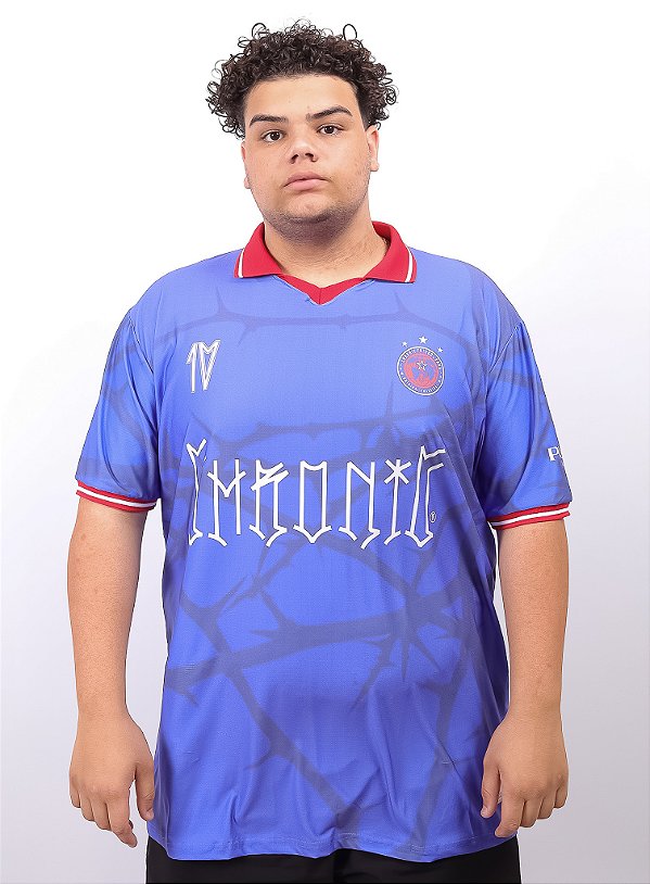 Camisa De Time Plus Size Chronic - Guadalupe - Azul