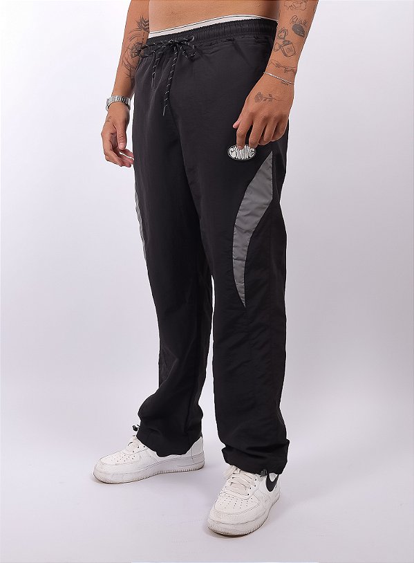 Calça Rip Stop Chronic - Recorte Cinza - Preto