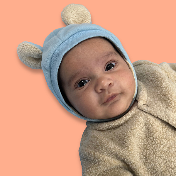 Touca Bebê em Microsoft Forrada com Algodão Egípcio