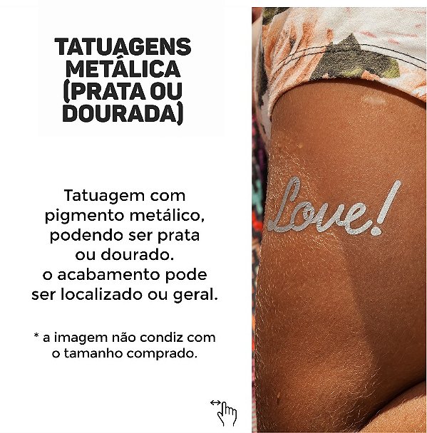 Tatuagem personalizada (6x6 cm, arte com 5x5 cm) - Loja Tatuagem Mania