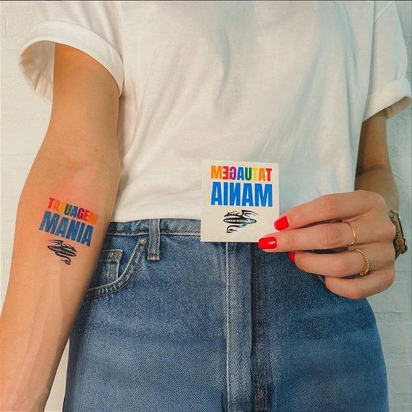 Tatuagem personalizada (6x6 cm, arte com 5x5 cm)