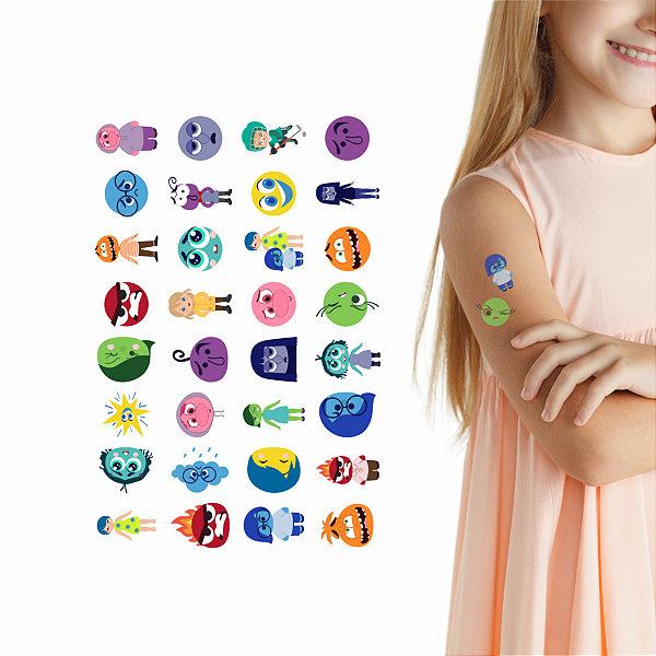 Tatuagem Temporária Infantil Emoções Divertidas | Kit Festa 32-049