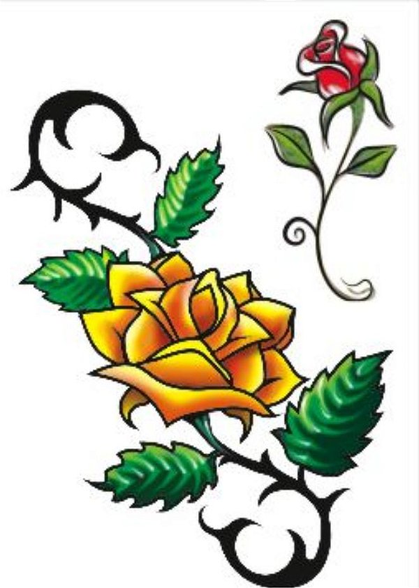Tatuagem Temporária | Colorida | Flores