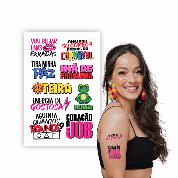 Tatuagem Temporária Carnaval Job 079