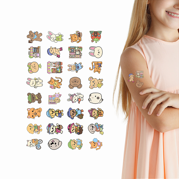 Tatuagem Temporária Infantil Bob Cute | Kit Festa 32-078