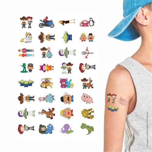 Tatuagem Temporária Infantil | Kit Festa 32 | Brinquedos