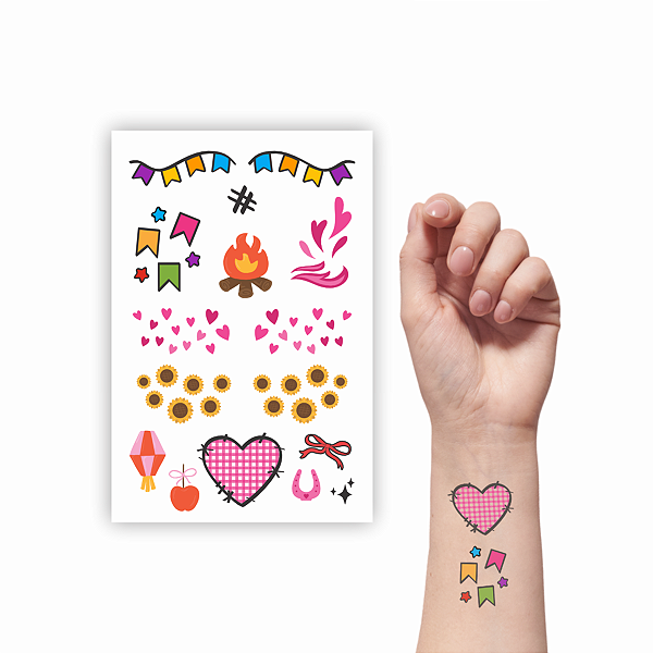 Tatuagem Temporária Infantil Festa Junina | Arraiá do Sertão
