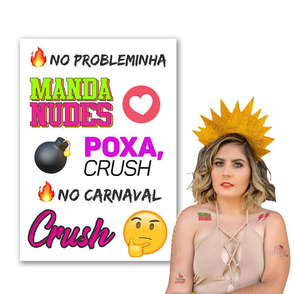 Tatuagem Temporária | Carnaval  036 - Poxa Crush