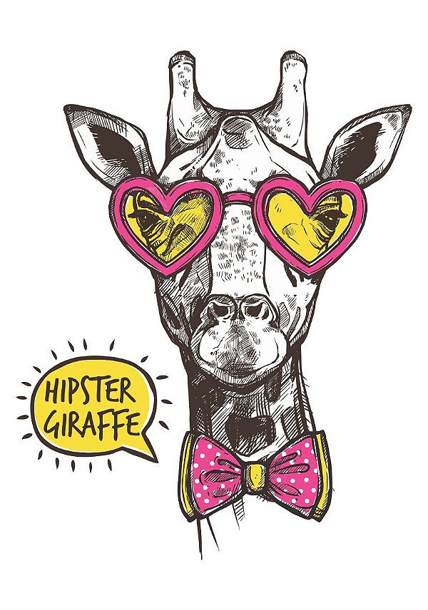 Tatuagem Temporária | Colorida | Girafa