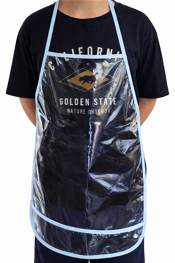 Kit com 10 Avental Plástico Juvenil com bolso para pintura e uso escolar