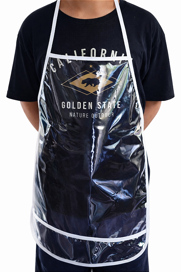 Avental Juvenil Plástico com bolso 10cm para pintura e uso escolar