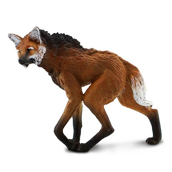 LOBO-GUARÁ SAFARI LTD BRINQUEDO DE MAMÍFERO MINIATURA DE ANIMAL SELVAGEM BRASILEIRO