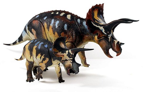 TRICERATOPS BEASTS OF THE MESOZOIC FIGURA DE CERATOPSÍDEO DINOSSAURO ARTICULADO