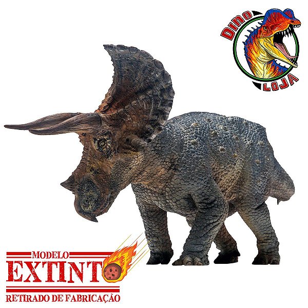 TRICERATOPS MINIATURA COLECIONÁVEL DINOSSAURO RÉPLICA PNSO