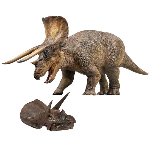 TRICERATOPS PNSO 2021 MINIATURA COLECIONÁVEL DINOSSAURO LINHA DE MUSEU