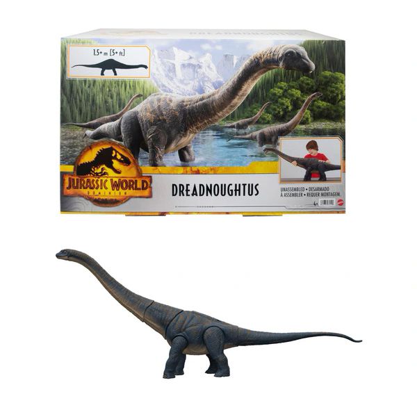 DREADNOUGHTUS COLOSSAL 150 CM MATTEL JURASSIC WORLD DINOSSAURO GIGANTE