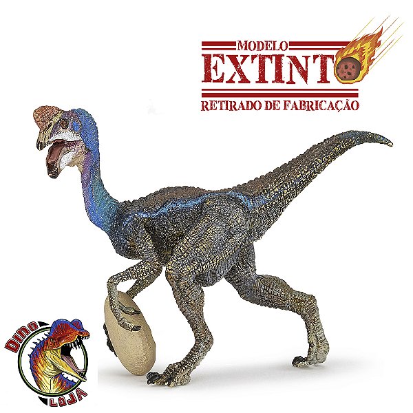 OVIRAPTOR PAPO AZUL 207 MINIATURA DE DINOSSAURO COLECIONÁVEL BRINQUEDO REALISTA