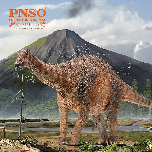 LINGWULONG PNSO "CHUANCHUAN" RÉPLICA DE DINOSSAURO PESCOÇUDO MINIATURA DE PVC