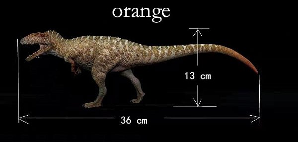 CARCHARODONTOSAURUS LARANJA GRTOYS DINOSSAURO CARNÍVORO MODELO CIENTÍFICO CARCARODONTOSSAURO