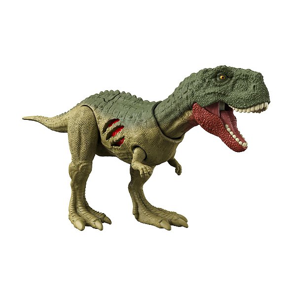 QUILMESAURUS  EXTREME DAMAGE ( DANO DE BATALHA) JURASSIC WORLD DOMÍNIO MATTEL [USADO]