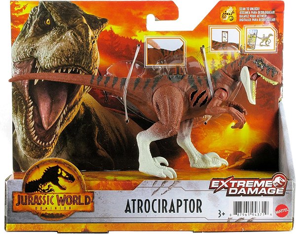 ATROCIRAPTOR TIGER EXTREME DAMAGE ( DANO DE BATALHA) JURASSIC WORLD DOMÍNIO MATTEL
