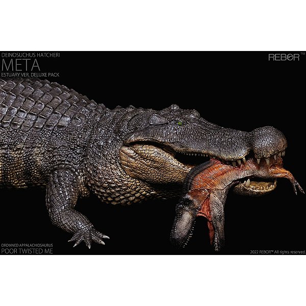 DEINOSUCHUS HATCHERI CINZA REBOR VERSÃO ESTUÁRIO CROCODILO PRÉ-HISTÓRICO GIGANTE