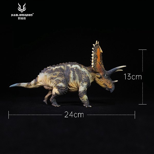 PENTACERATOPS MARROM GRTOYS HAOLONGGOOD DINOSSAURO HERBÍVORO MODELO CIENTÍFICO