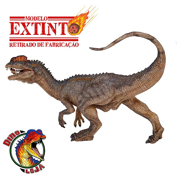 DILOPHOSAURUS PAPO MINIATURA BRINQUEDO RÉPLICA DE DINOSSAURO COLECIONÁVEL DILOFOSSAURO